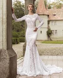 Illusion neck long sleeve lace casual wedding dress with detachable tulle skirt. High Neck Lace Mermaid Wedding Dress Off 64 Www Daralnahda Com