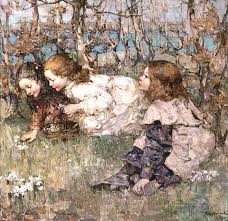 Edward Atkinson Hornel 1864 1933 Gathering Snowdrops 1906 Glasgow Museums Resource Centre Gmrc Glasgow United Kingdom 7 Art Art Uk Scottish Art