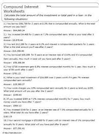 Practice Applying Compound Interest Formulas With These Word Problems Word Problem Worksheets Word Problems Math Answers