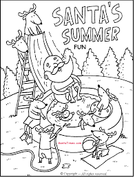 If yes, then your kid will instantly connect with this picture. Santa S Summer Fun Page Summer Coloring Pages Santa Coloring Pages Cool Coloring Pages