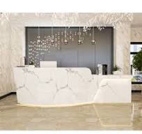 Shop Our White Marble Reception Counters for Office & Spa