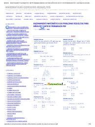 Razonamiento Matematico 100 Problemas Resueltos Para Ninos De Quinto De Primaria En Pdf Matematicas Ejercicios Resueltos Factorizacion Ecuaciones