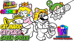 More sketches take a peek at some of the sketches created by our users, are you a sketchite? How To Color Cat Mario Cat Peach And Sprixie Princess Super Mario 3d World Nintendo Coloring Page Youtube