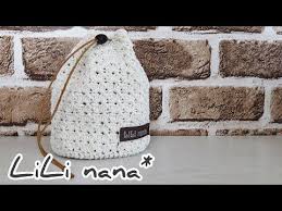 大人ハート巾着の編み方 かぎ針編み crochet pattern drawstring bag youtube かぎ針編みバッグのチュートリアル 巾着 かぎ針編み