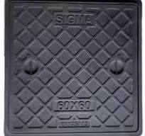 KING MANHOLE COVER METAL MEDIUM DUTY BLACK SIGMA 60X60