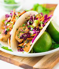 About 3 to 4 minutes. Grilled Ginger Chicken Tacos With Crunchy Asian Slaw