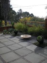 Gravel Slabs Design Ideas Pictures Remodel And Decor Pea Gravel Patio Concrete Paver Patio Modern Landscaping