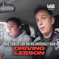Lad And Dad Have Hilariously Bad Driving Lesson