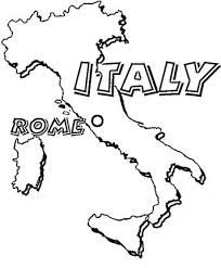 Map Of Italy Rome Is The Capital Of Italy Coloring Page Italy For Kids Italy Map World Thinking Day