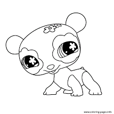 Enjoy free panda coloring pages to color, paint or a crafty educational project for young children and the young at heart. Littlest Pet Shop Cute Panda Coloring Pages Printable
