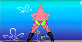 Patrick star with fishnets