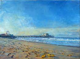It is also where the historic route 66 officially ends at the pacific ocean. Santa Monica Painting By Emre Pala