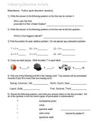 Free printable grammar and vocabulary worksheets, tests, games, videos, books for esl students. Following Directions Worksheets Activities Goals And More Following Directions Activities Following Directions Text Features Worksheet