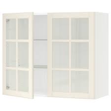Check spelling or type a new query. Sektion Wall Cabinet With 2 Glass Doors White Bodbyn Off White Ikea