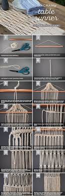 How To Macrame Create This Beautiful Macrame Table Runner Table Runner Diy Macrame Table Runner Boho Table Runner