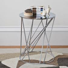Modern Furniture Home Decor Home Accessories West Elm Geometric Side Table Side Table Mirrored Side Tables