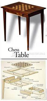 Woodworking woodworking table chess how to plan canadian woodworking woodworking shows chess table woodworking plans free so now, 6 years later, a group of us youtube woodworkers conspired to make the chess pieces for him, and i was assigned to make the knights. Chess Table Plans Furniture Plans And Projects Woodarchivist Com Projetos De Madeira Moveis De Madeira Arte Em Madeira