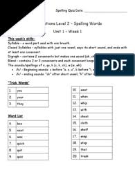 Read more fundations 2 unit 9 how to markup word cursive : 2nd Grade Spelling Lists Consonant Syllable