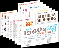 If you know, you know. 1960 Birthday Pack Free Party Games