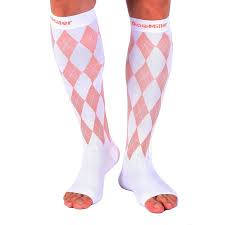 Doc Miller Premium Open Toe Compression Socks 1 Pair 20 30mmhg Knee High Support Stockings Recovery Venous Insufficiency Circulation Varicose Spider