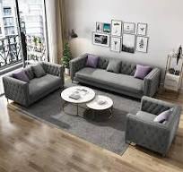 Mewah Harga Terbaik 3 2 1 Kursi Modern Chesterfield Sofa kain beludru Set  Sofa dengan bagian untuk ruang tamu Furniture