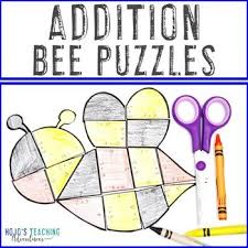 It's for first grader who really need of improving the spelling of english words. Addition Bee Puzzles Spring Math Activity For 1st 2nd Or 3rd Grade Hojo S Teaching Adventures Llc