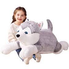 Amazon.com: IKASA Giant Husky Stuffed Animal Plush Toy,30 Large Dog Puppy  Cute Jumbo Soft Toys,Huge Big Size Plushy Fluffy Fat Plushie,Gifts for Kids  : Toys & Games