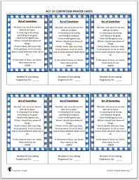 Maybe you would like to learn more about one of these? Act Of Contrition Free Printable Prayer Cards Catechism Angel Free Resources