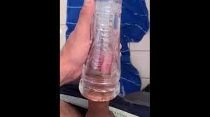 Slow thrust and stroke Clear Fleshlight pilot