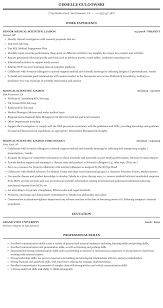 Medical Scientific Liaison Resume Sample Mintresume