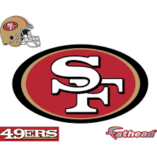 Fathead 28 In H X 48 In W San Francisco 49ers Logo Wall Mural Multi Wall Murals Removable Wall Decals Wall Decals