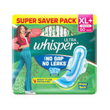 Buy WHISPER ULTRA HYGIENE+COMFORT SANITARY PADS, 50 XL+ PADS ...