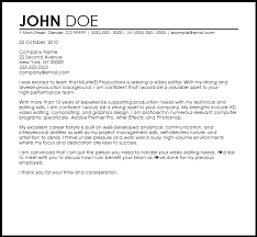 I'm also a team player and always open for suggestions from my team. Free Video Editor Cover Letter Templates Resume Now