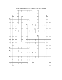 Causes of the great depression. Great Depression Crossword Puzzle