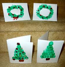 Card making allows kids to show their creative flair while having crafting fun! Cute Crafty Fingerprint Christmas Cards For Kids To Make Christmas Cards Kids Christmas Crafts Preschool Christmas