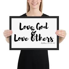 Love God Love Others Modern Farmhouse Wall Decor For Living Etsy Farmhouse Wall Decor Scripture Wall Art Inspirational Wall Art