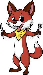 Hungry Fox Cartoon Clipart Vector - FriendlyStock
