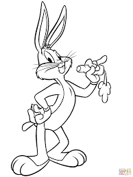 Supercoloring.com is a super fun for all ages: Bugs Bunny With Carrot Coloring Page Free Printable Coloring Pages Coloring Home