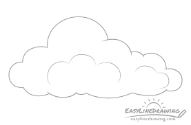 Draw a number of straight lines of various lengths beneath the cloud. How To Draw A Cloud Step By Step Easylinedrawing