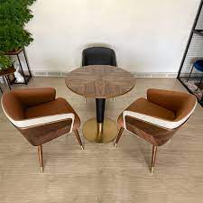 mid century modern dining chair single side chair tripod pu leather dining chair in walnut finish midcentury modern dining chairs comfortable dining chairs leather dining chairs