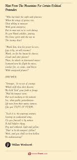 Hint From The Mountains For Certain Political Pretenders Poem By William Wordsworth