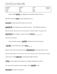 A mineral's streak is a more reliable way to classify a mineral than its apparent color. Study Guide Uses Of Minerals