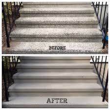 Repairing cracks in concrete is an easy project any diyer can do. Spring Update Resurfaced Repainted Concrete Steps Concrete Steps Painted Concrete Steps Concrete Stairs