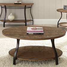 Shop oval metal and glass coffee table at bellacor. The Gray Barn Buffalo Oval Wood And Metal Coffee Table Overstock 22049006