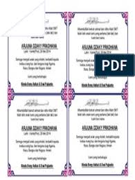 Download contoh kartu ucapan aqiqah cantik versi word pada berkat. Contoh Kartu Ucapan Aqiqah Bayi Pada Berkat Kotak Nasi 1 Contoh Kartu Nama Kartu Nama Bisnis Cv Kreatif