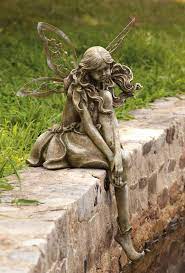 Amazon Com Thoughtful Lady Fairy Statue Outdoor Statues Patio Lawn Garden Fairy Statues Fairy Garden Garden Statues