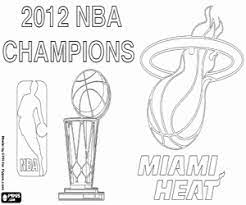 Miami heat logo coloring page. Miami Heat 2012 Nba Champion Coloring Page Printable Game