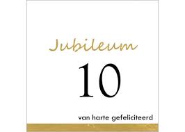 10 Jaar Jubileum Wenskaart Van Harte Gefeliciteerd Muller Wenskaarten
