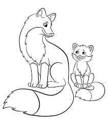 Baby animal, baby animals, wild animalscute baby animals, baby animals to print out, animal baby, animal babys babby animal, baby animal, cute animals, coloring cute animais, pictures of baby animals, cuteanimalsanimuels, animal, all animals, animils, animalas. Coloring Pages Wild Animals Mother Fox With Her Little Cute Baby Stock Vector Illustration Of Game Fauna 74397508