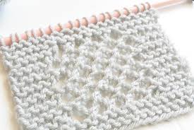 I found the crocheted diamond mesh stitch online, but i was going for something a little different and simple as can be. Knit Mesh Square Pattern Mama In A Stitch